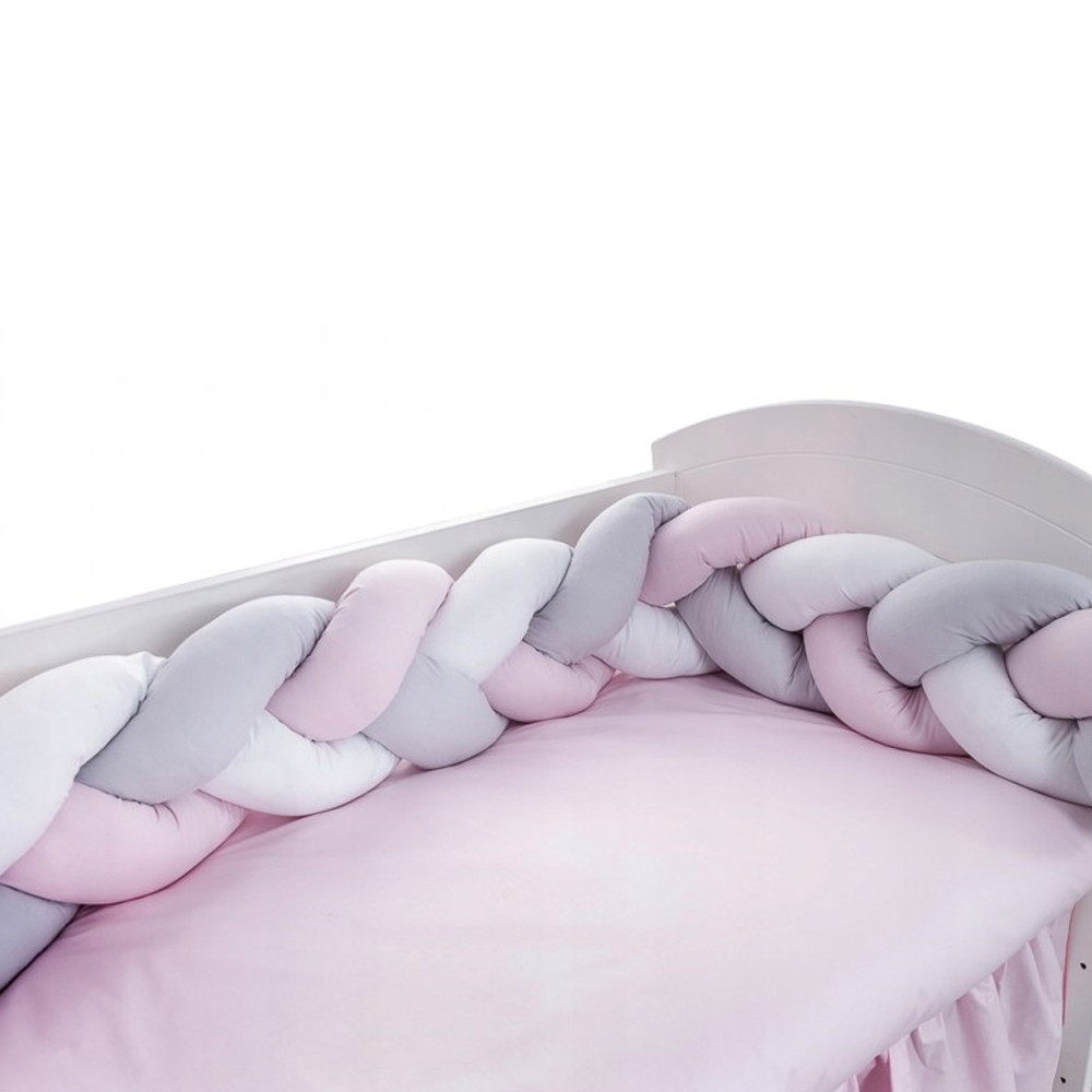 Babycute Παντα – Πλεξουδα Pink – Grey 180cm