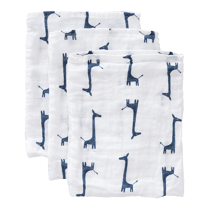 Fresk: Σετ 3 πετσετάκια πλυσίματος 16*12 από μουσελίνα Giraf 100% οργανικό βαμβάκι