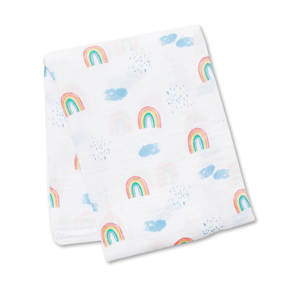 Lulujo Μουσελίνα 120*120 – Rainbow Sky Swaddling Blanket