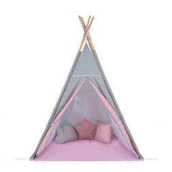 Η παιδική σκηνή Teepee Pink Wave της Baby Adventure θα χαρίσει στα παιδιά σας έναν ευρύχωρο και άνετο χώρο για την ώρα του παιχνιδιού καθώς επίσης και ένα χώρο χαλάρωσης και ξεκούρασης κατά τον μεσημεριανό ύπνο. - Ευρύχωρος εσωτερικός χώρος. - Πλαϊνό παρ