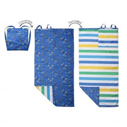 Η Πετσέτα Παραλίας Backpack – Dino μετατρέπεται από τσάντα πλάτης σε πετσέτα παραλίας και σε στρωματάκι! Θα λατρέψετε τόσο τα πολύχρωμα και παιχνιδιάρικα σχέδια όσο και την πρακτικότητα της!  Το σούπερ μαλακό υλικό της Πετσέτας Παραλίας Backpack – G