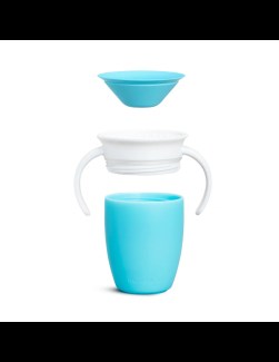  Πιείτε από όλη την περίμετρο 360°, χωρίς να στάζει από πουθενά. Το καπάκι κλείνει αυτόματα, μόλις το παιδί σταματήσει να πίνει - ιδανικό για χρήση καθ' οδόν.