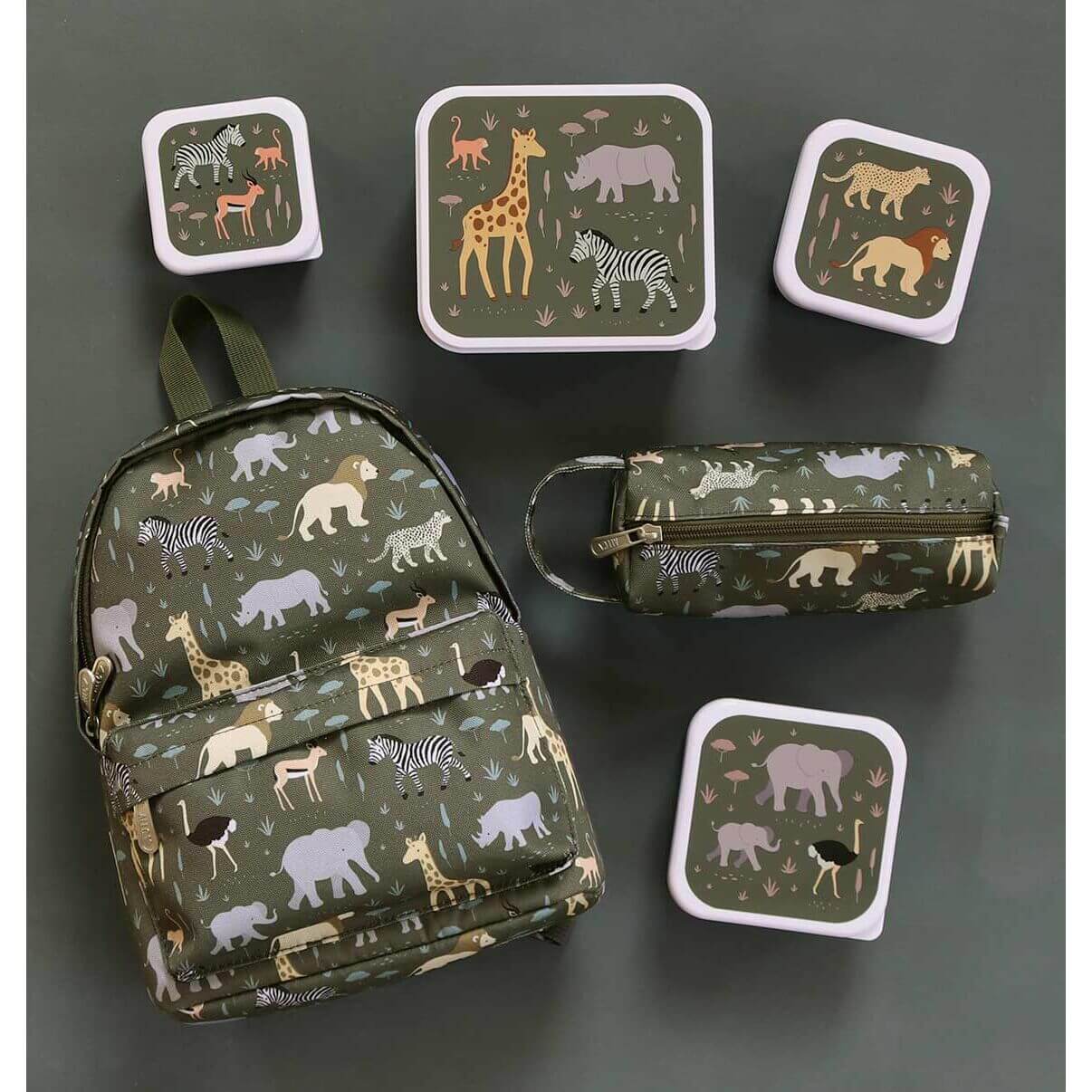 Εντυπωσιακό lunch box σετ της Little Lovely Company με trendy σχέδιο.