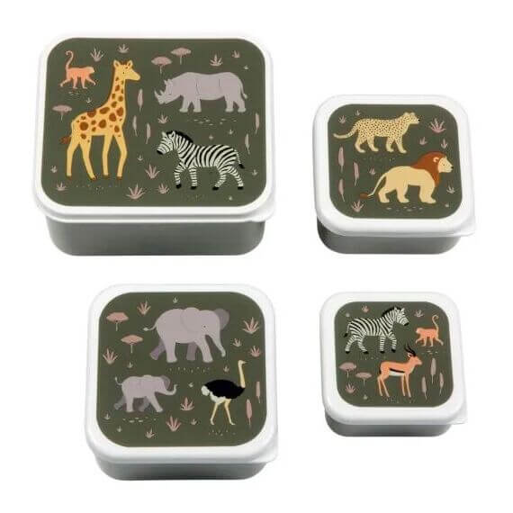 Εντυπωσιακό lunch box σετ της Little Lovely Company με trendy σχέδιο.